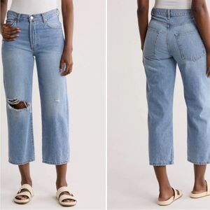 Anthropologie Etica Altin Loose Crop Ithaca Distressed Ripped Jeans Size 29 NWT